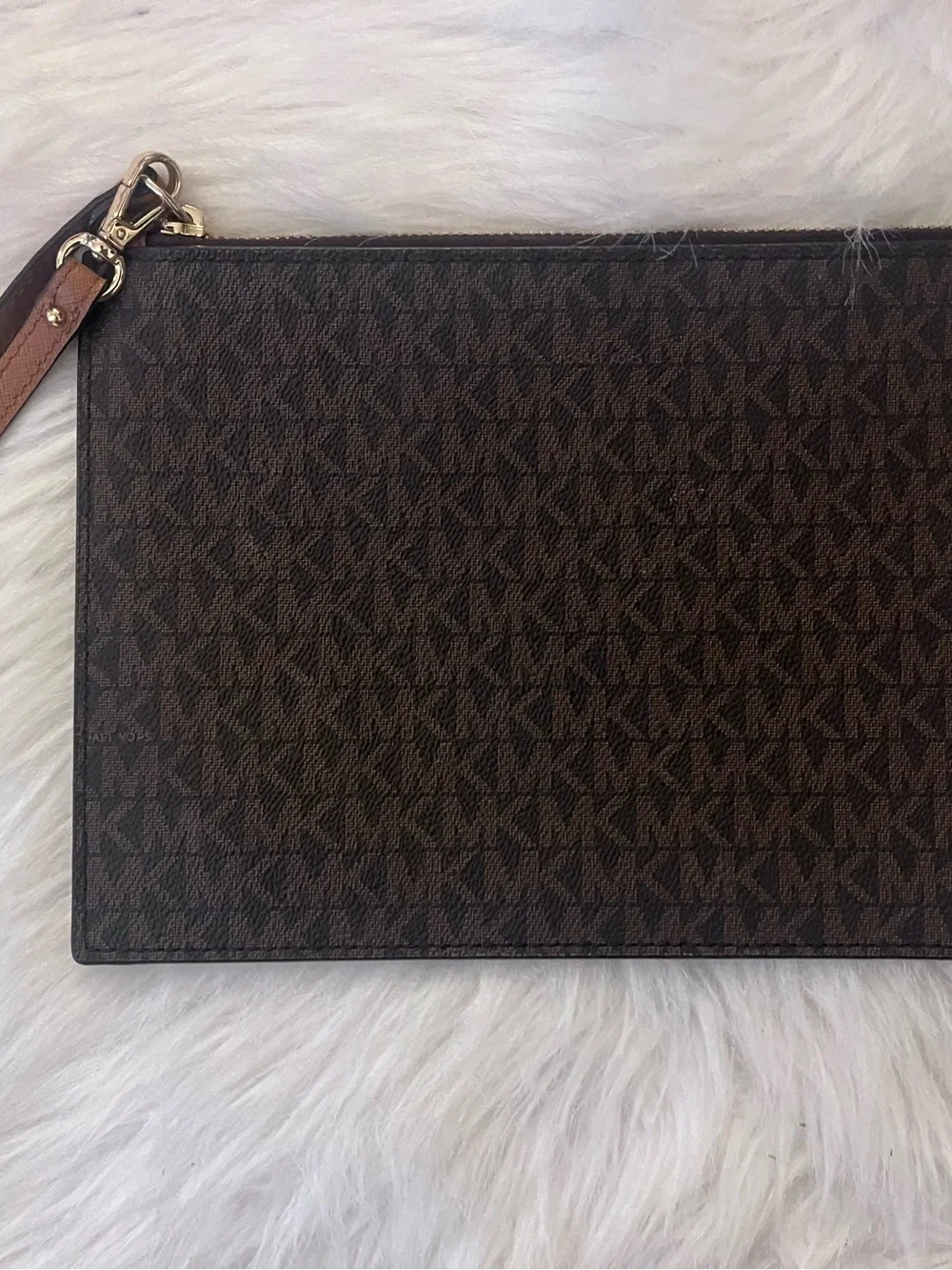 Michael Kors Brown Signature Mini bag/wristlet